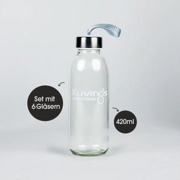 Kuvings комплект стъклени бутилки (420ml, 6 бр.)